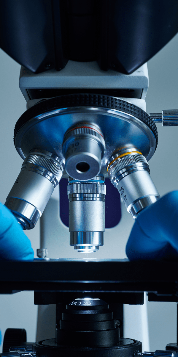 Microscope close up
